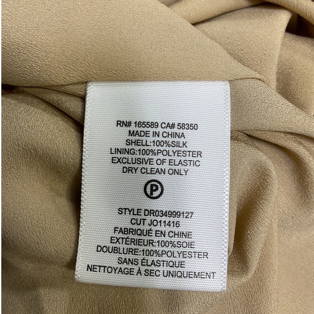 Joie Floral Pale Khaki Multi Tan Adanson Dress Size 4 - Picture 5 of 5